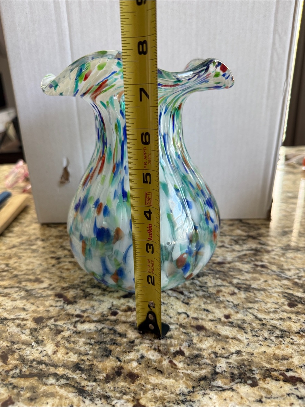 MCM colorful glass vase / Vintage Murano - Picture 4 of 5